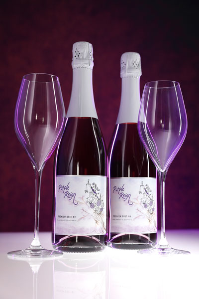 紫ワイン Purple Reign スパークリング2本とペアグラス